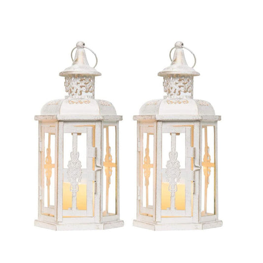 10 inch High Vintage Style Hanging Lantern（Set of 2 ）
