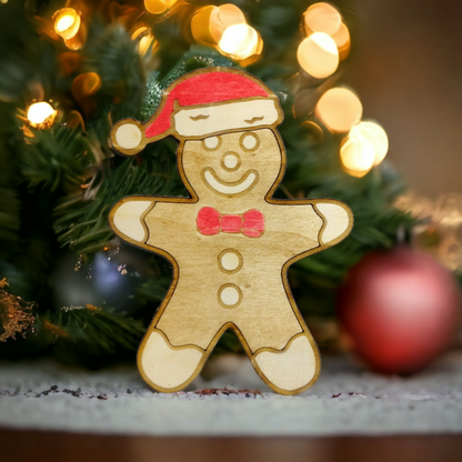 Gingerbread Man Wooden Christmas Decoration - Home Decor